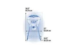 Barbecue à charbon charcoal kettle premium 47 cm + housse de protection - napole