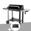 Barbecue charbon vulcano 3000 + malette 8 accessoires inox - somagic