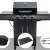 Barbecue à gaz performance core b3 + housse de protection + plancha + kit 3 uste