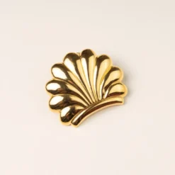 Barrette coquillage doré - pince cheveux