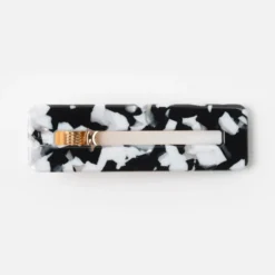 Barrette rectangle - noir et blanc