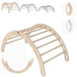 Bascule 2-en-1 montessori pour enfant en bois et contreplaqué bois