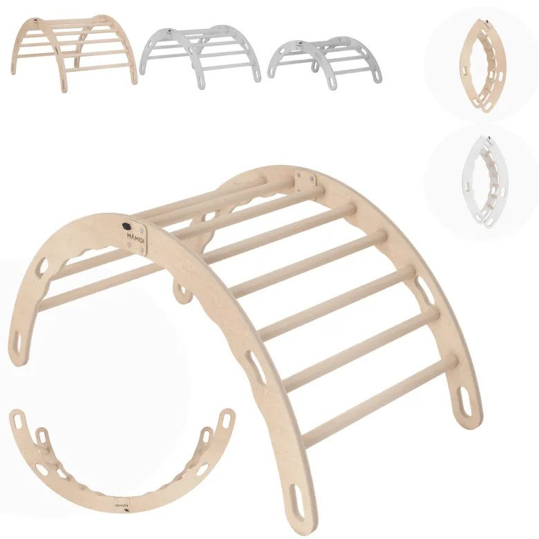 Bascule 2-en-1 montessori pour enfant en bois et contreplaqué bois