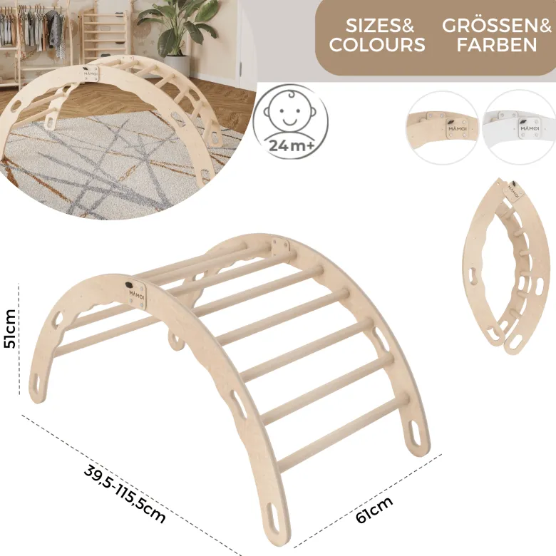 Bascule 2-en-1 montessori pour enfant en bois et contreplaqué bois