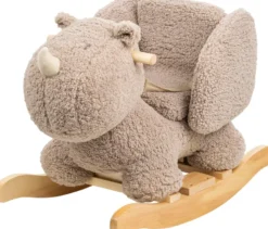 Bascule teddy le rhinocéros taupe