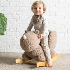 Bascule teddy le rhinocéros taupe