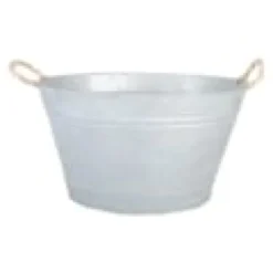 Bassine en vieux zinc