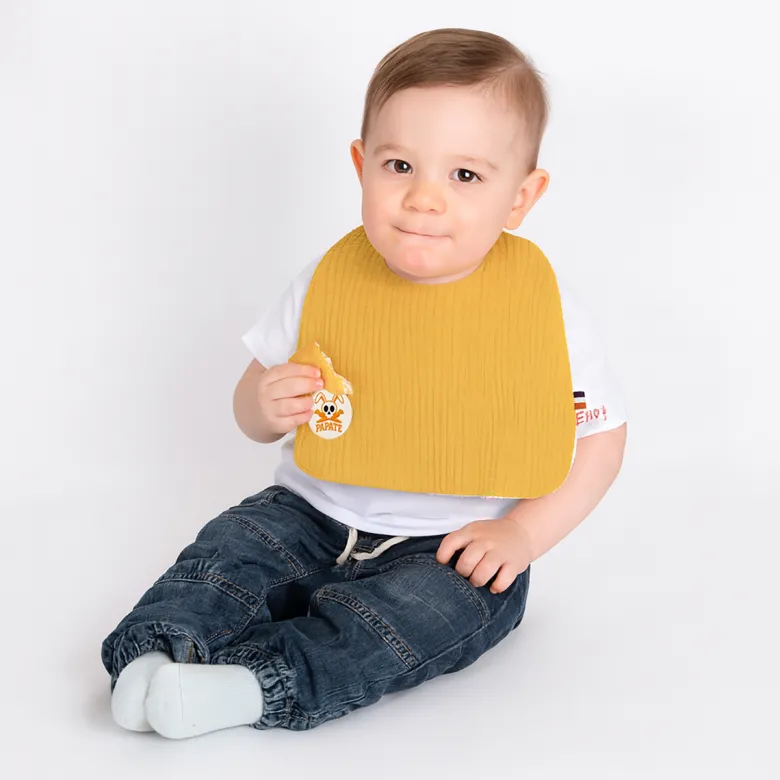 Bavoir en coton bio honey