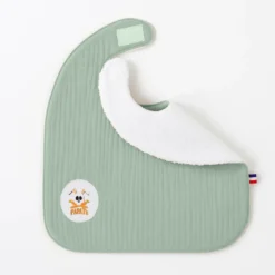 Bavoir en coton bio vert