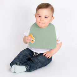 Bavoir en coton bio vert