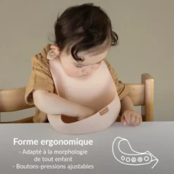 Bavoir récupérateur silicone difax