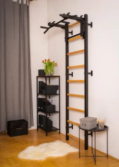 Benchk 731b espalier bois métal noir
