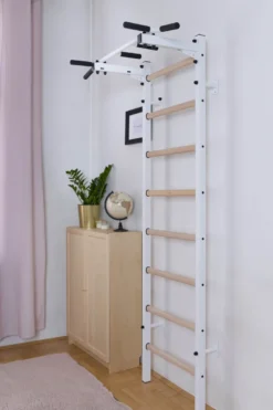 Benchk 221w espalier bois métal blanc