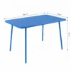 Bergame ensemble table de jardin 120 cm et 4 chaises bleu