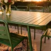 Bergame table de jardin 10-12 places 234cm verte