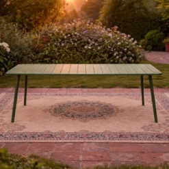 Bergame table de jardin 10-12 places 234cm verte