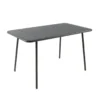 Bergame table de jardin 4 à 6 places 120cm gris foncé