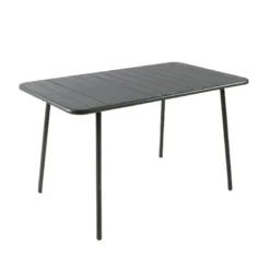 Bergame table de jardin 4 à 6 places 120cm gris foncé