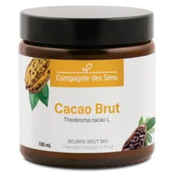 Beurre de cacao brut - beurre végétal bio - 100ml - pot en verre