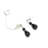 Bijou d'oreille chaînette onyx
