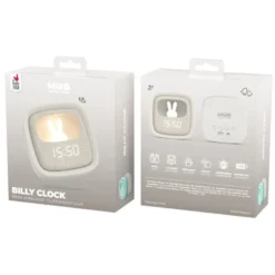 Billy clock gris - réveil et veilleuse pour enfant - mob