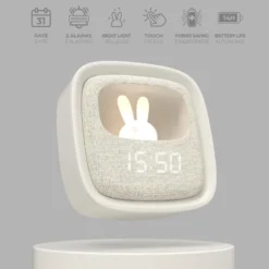 Billy clock gris - réveil et veilleuse pour enfant - mob