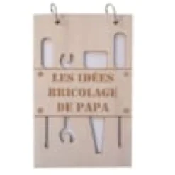 Bloc notes en bois outils bricolage