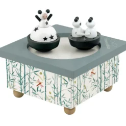 Boite à musique fille & pandas