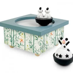Boite à musique fille & pandas