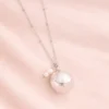 Bola de grossesse argent avec deux perles