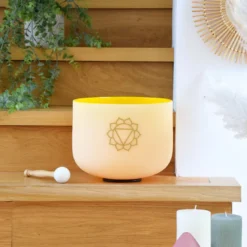 Bol chantant en cristal chakra plexus