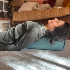Bolster - coussin de yoga bleu vert