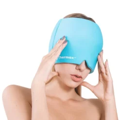 Bonnet anti-migraine chaud et froid icethermax - soulagement naturel Bleu