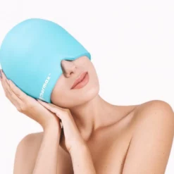 Bonnet anti-migraine chaud et froid icethermax - soulagement naturel Bleu