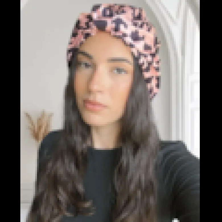 Bonnet de nuit en soie élastique léopard