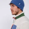 Bonnet en laine d'agneau bleu jeans