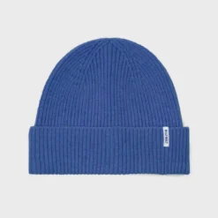 Bonnet en laine d'agneau bleu jeans