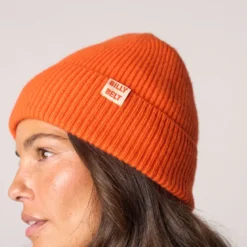 Bonnet en laine orange
