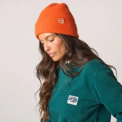 Bonnet en laine orange