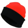 Bonnet réversible acrylique bicolore noir orange