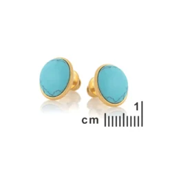 Boucle d'oreille turquoise, doré