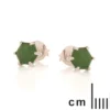 Boucles d'oreille aventurine argent
