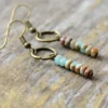Boucles d'oreille en jaspe impérial