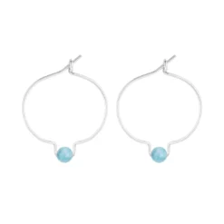 Boucles d'oreilles aigue-marine & arg