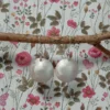 Boucles d'oreilles argent massif sablé