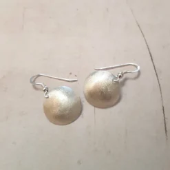 Boucles d'oreilles argent massif sablé