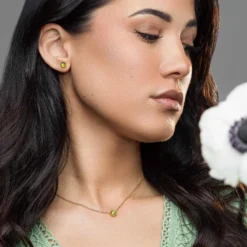 Boucles d'oreilles aurora péridot