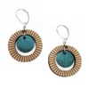 Boucles d'oreilles bulle bleu pétrole