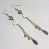 Boucles d'oreilles coquillages pierres
