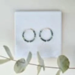 Boucles d'oreilles, créoles en emeraude